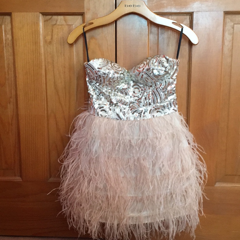 Bebe Sequin Cocktail Party Dress